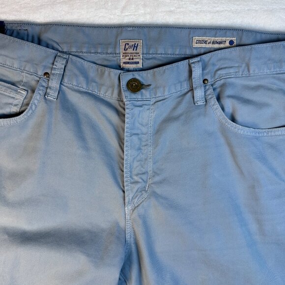 Citizens Of Humanity Mens Straight Leg Light Blue Pants Sz 38 Preppy Comfy Pants - Picture 5 of 12